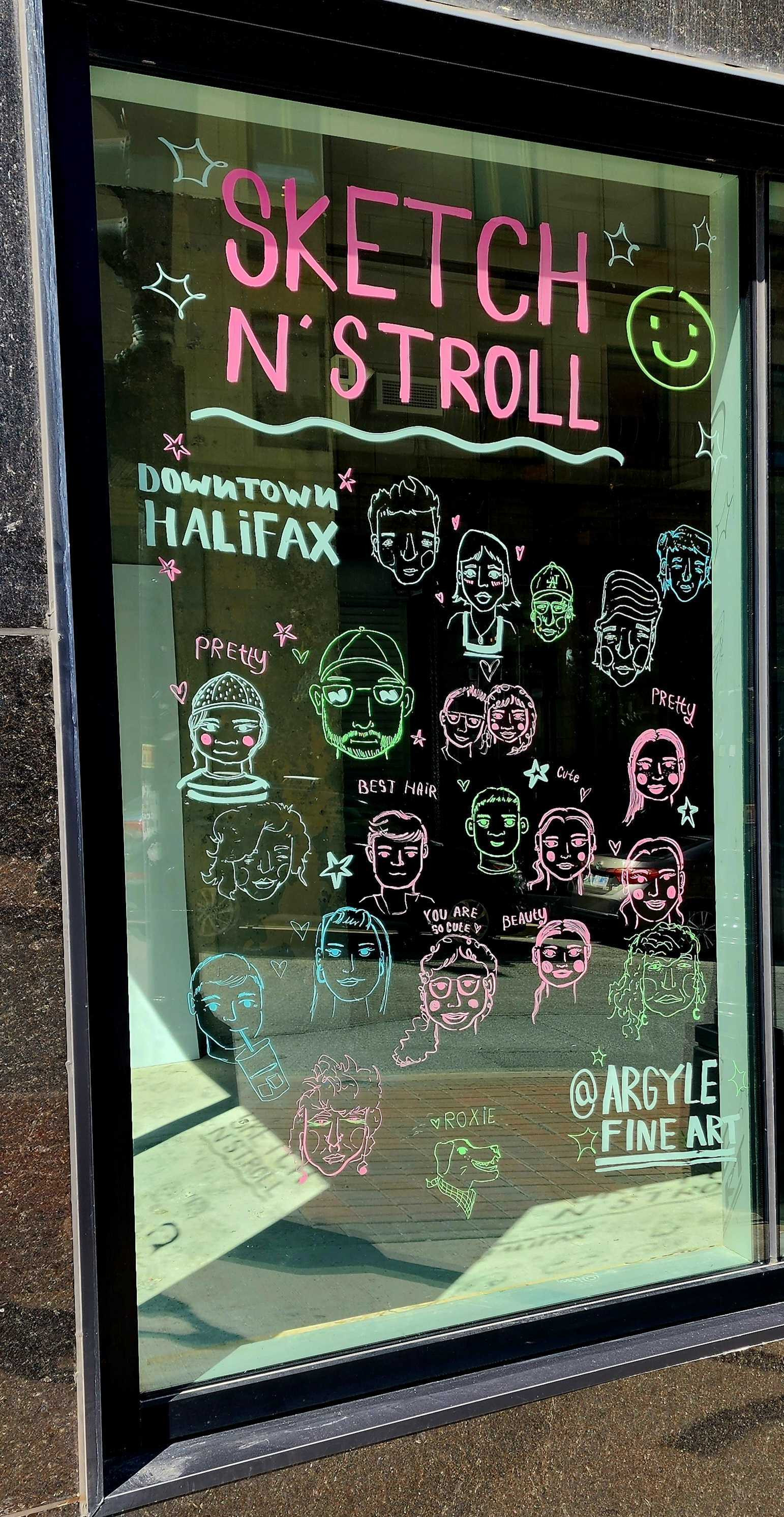 sketch n stroll on corner of sackville and barrington