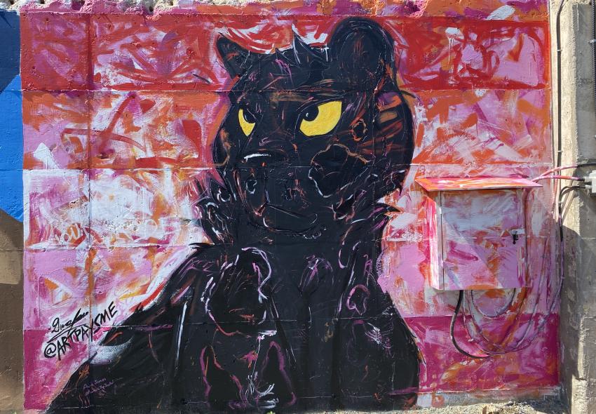 Mural by Duane Jones aka vereduanejones (@vereduanjones) at "The Hub" on Grafton Street