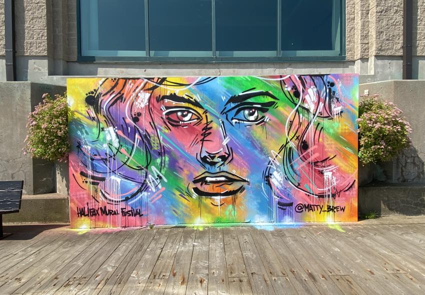 Mural by Matty Brew (@matty_brew) at Halifax Marriott Harbourfront Hotel 