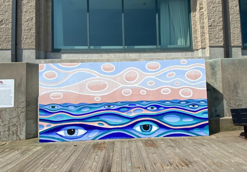 Mural by Neen Martin at Halifax Marriott Harbourfront Hotel 