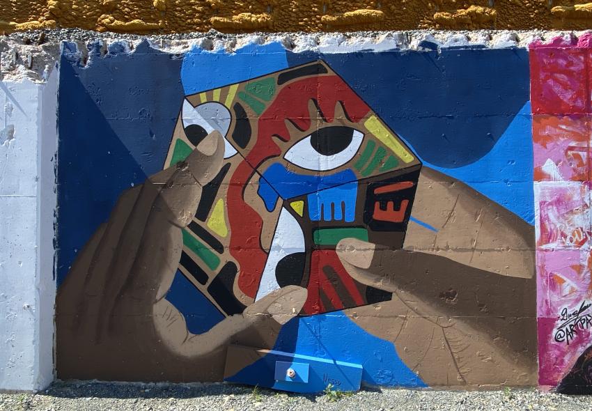 Mural by Nessy (@nessyrt) at "The Hub" on Grafton Street