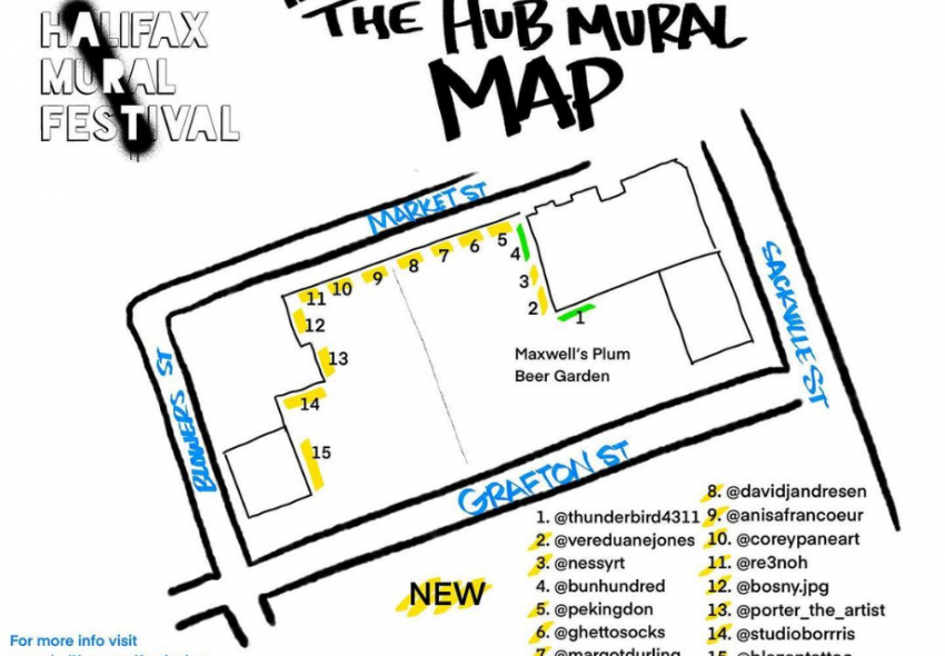 Halifax Mural Festival The Hub Mural Map