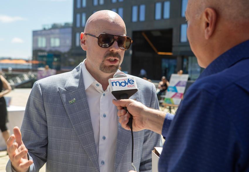 Downtown Halifax Business Commission's CEO Paul MacKinnon, speaks to the press at the Downtown Halifax Vision 2030 launch event on June 5. 