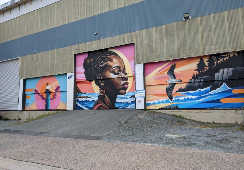 Tides of Diaspora mural by Kalkidan Assefa
