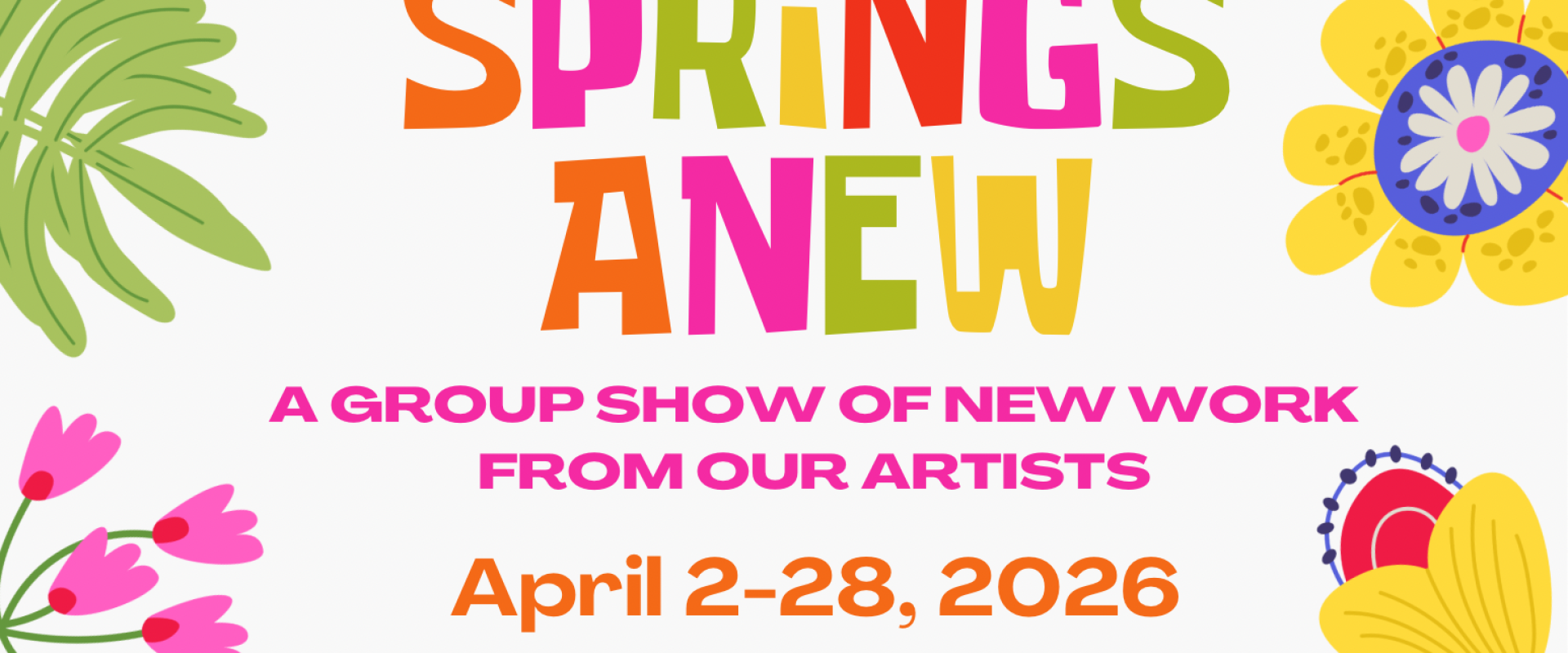 Poster describing details of the art exhibit.