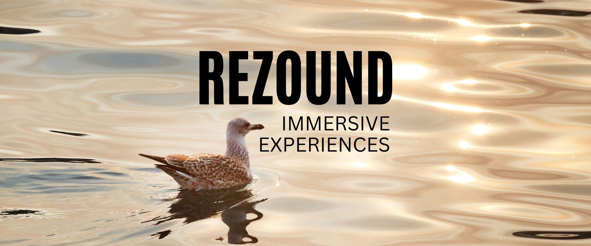 Rezound Immersive Experiences written over the ocean
