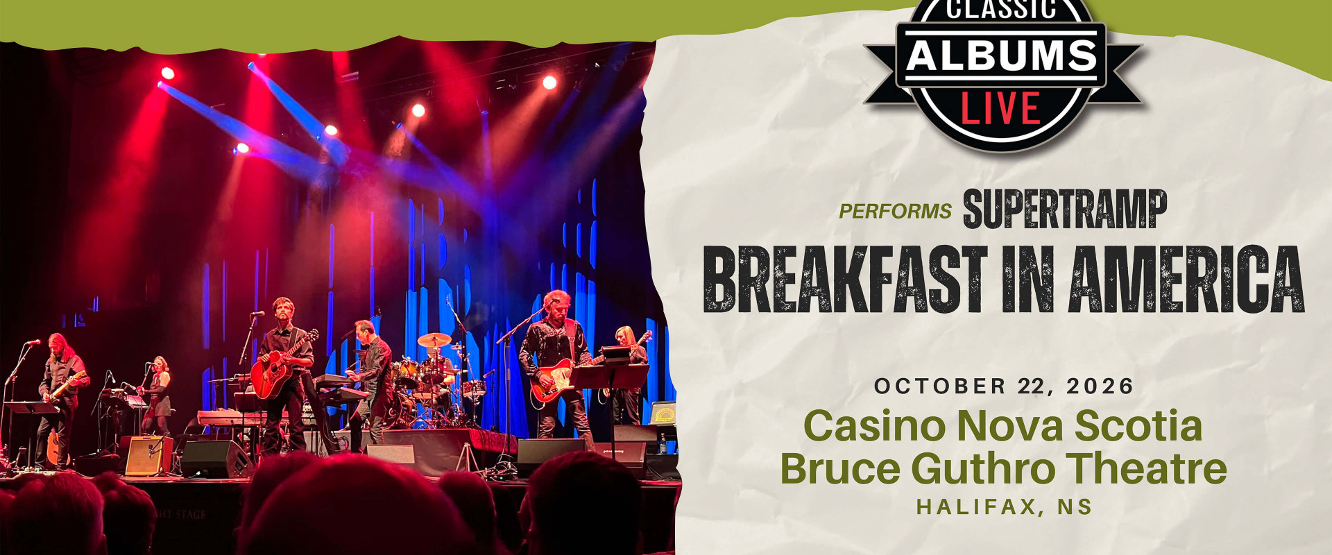 ECPG presents CLASSIC ALBUMS LIVE at Casino Nova Scotia in Halifax on October 22/2026!