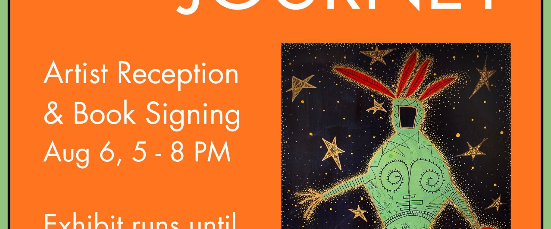 Invitation to "Alan Syliboy Journey", at The Prow Gallery, August 6-28