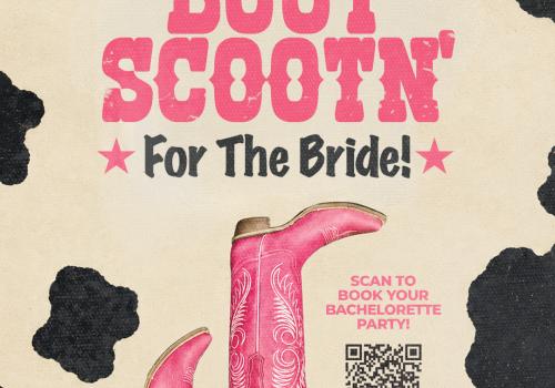 🤠💗 Boot Scootin’ For The Bride! 💗🤠 Grab your girls, pull on those boots and celebrate the bride-to-be at Neon Armadillo! 👢💃 Great music, dancing, drinks and a whole lot of fun with your bridal crew! 💍🥂 Scan the QR code to book your bachelorette party!