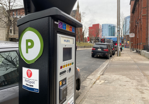 Photo of parking pay station on Grafton Street