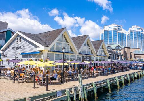 There are over 80 patios in the Downtown Halifax area including Pickford and Black on the Halifax Waterfront. 