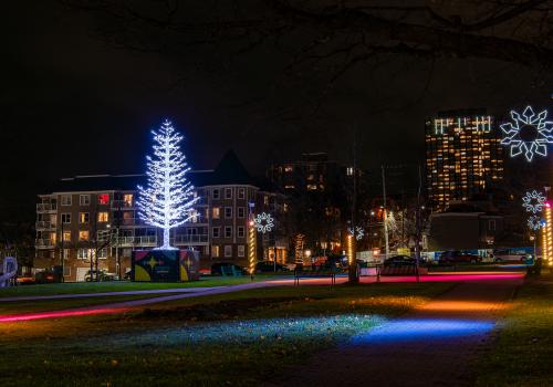 Peace and Friendship Park during the holidays. 