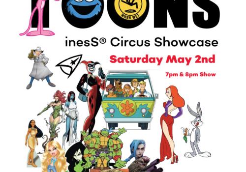 🌀TOONS 🌀 Spring Aerial Adult Showcase  Saturday May 2nd  Come join us for a night of live entertainment inspired by our favourite Cartoon and Comic Book Heroes. Epic performances on Pole, Aerial Hoop, Silks, Flying Pole, Trapeze and more!  A mix of both students and instructors will WOW you with fabulous costumes, musical interpretation and skills you only thought possible in the ‘Toons 🌀📺🌀  So many amazing performances we had to break it into 2 SHOWS  7pm Studio Show 🎪 8pm Atrium Show 🤡