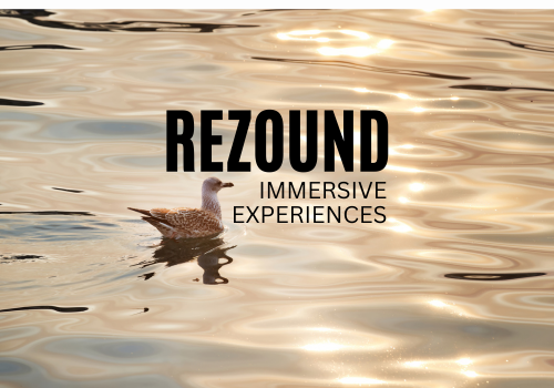 Rezound Immersive Experiences written over the ocean