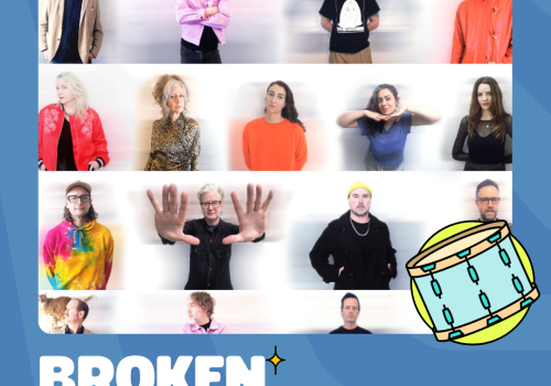 Photo of rock band Broken Social Scene with date July 11th and TD Halifax Jazz Festival 40th Anniversary logo.