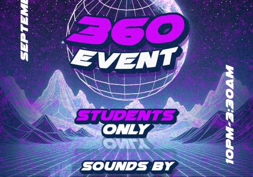369 Event Dome, 10pm-3:30am, Sounds of ARIO, DTANK & HEATHER, students only.  Booths on Dance floor