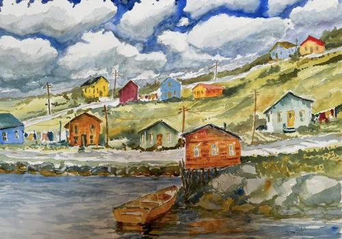 “Big Sky Over Little Harbour” painting