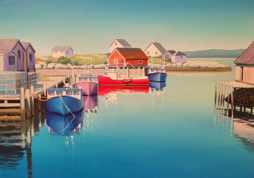 Jamie MacDonald, Calm Morning at Peggy's Cove, 24"x30"