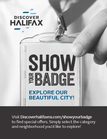 Graphic for Discover Halifax's Show Your Badge program
